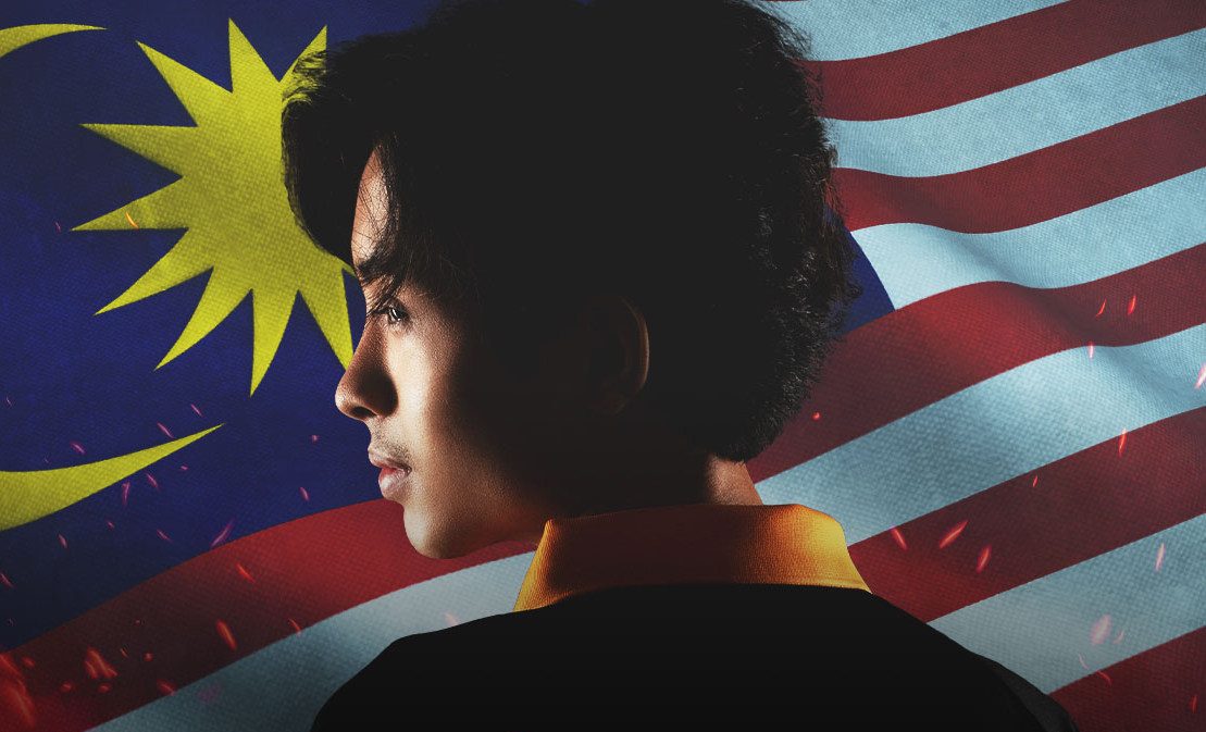 National PUBG Mobile athlete uHigh in profile against the Malaysian flag